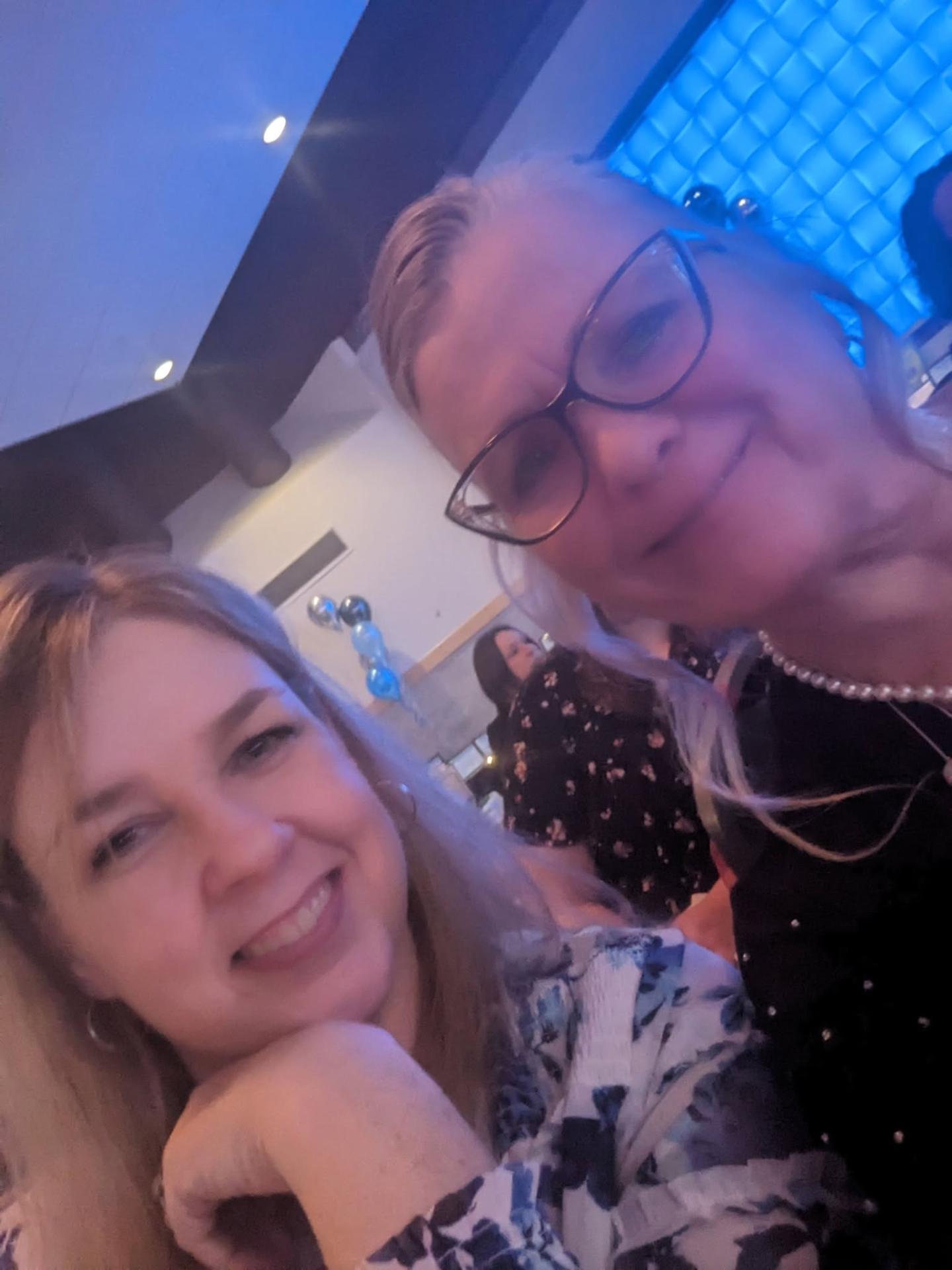 Friends gathered at a nonprofit gala evening