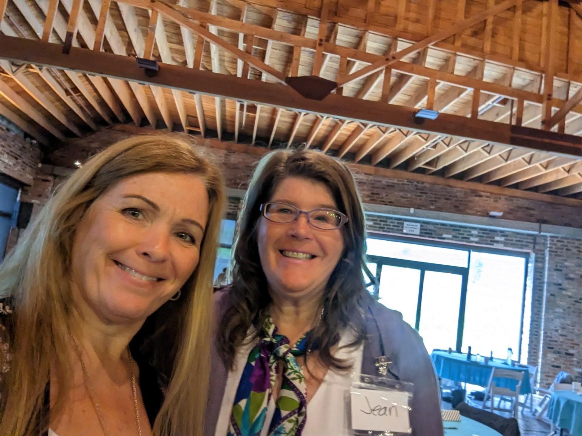 Two community leaders at a nonprofit event